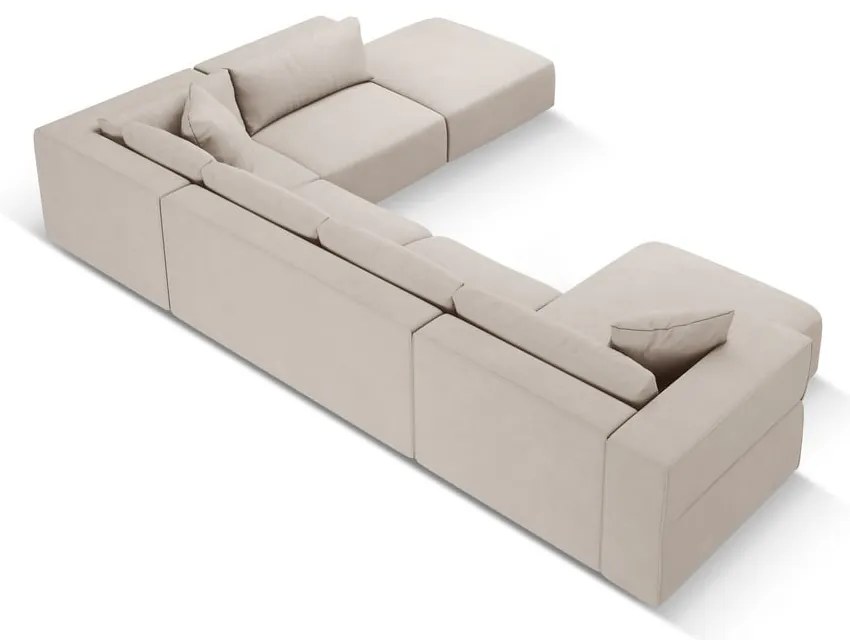 Colțar bej (cu colț pe partea dreaptă/în formă de "U") Esther – Milo Casa