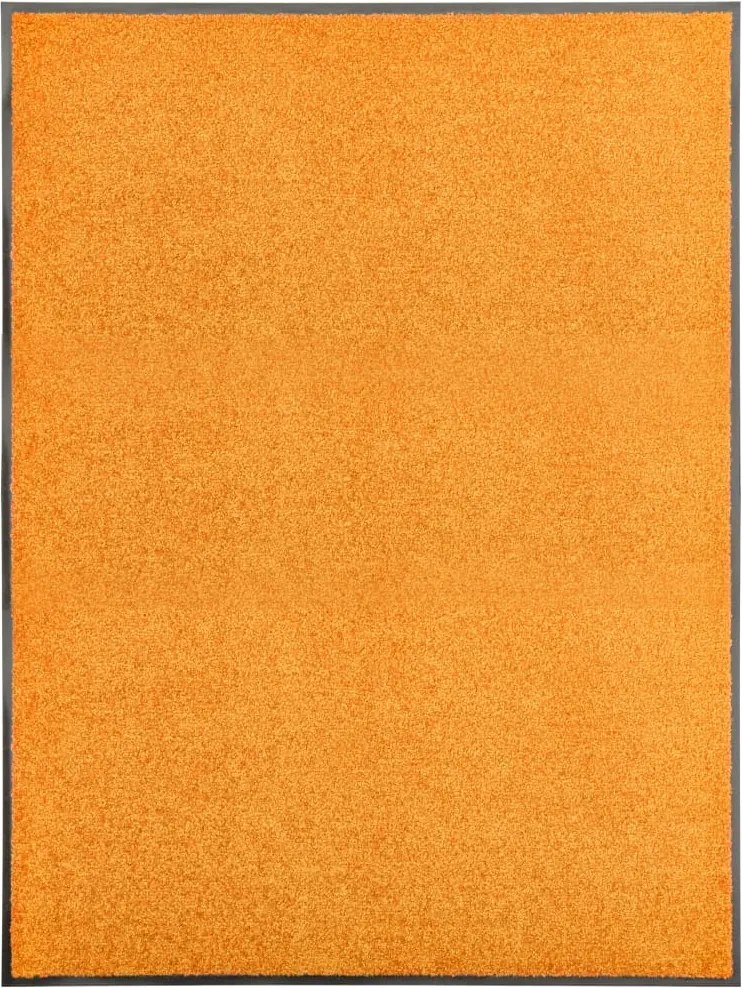 vidaXL Covoraș de ușă lavabil portocaliu 90x120 cm