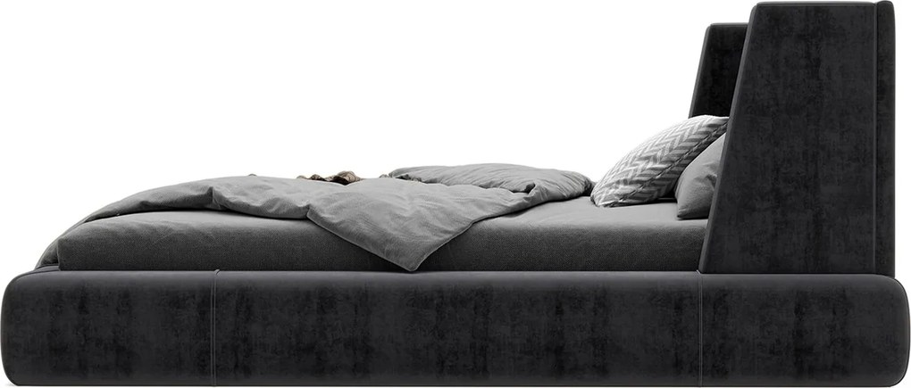 Pat tapițat Rook cu saltea, 140/160/180cm - 180x200
