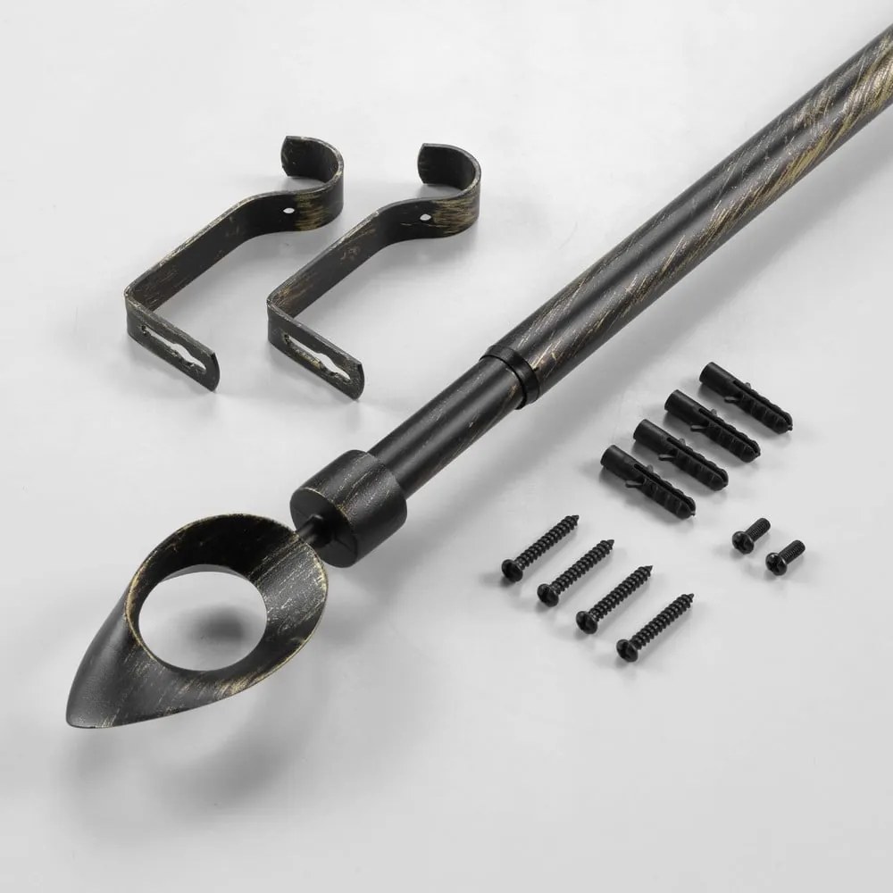 Galerie de perdea 120 - 210 cm extensibilă din metal Ovalon – douceur d'intérieur