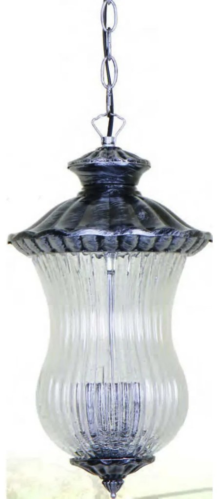 Pendul pentru exterior Manchester, 2 becuri, dulie E14, negru antic, transparent, sticla, Klausen