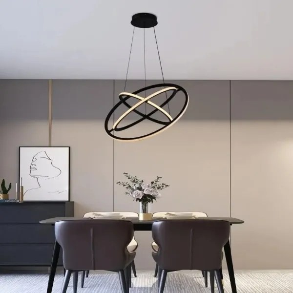 Lustră LED dimabilă pe cablu LED/105W/230V 3000-6500K + telecomandă