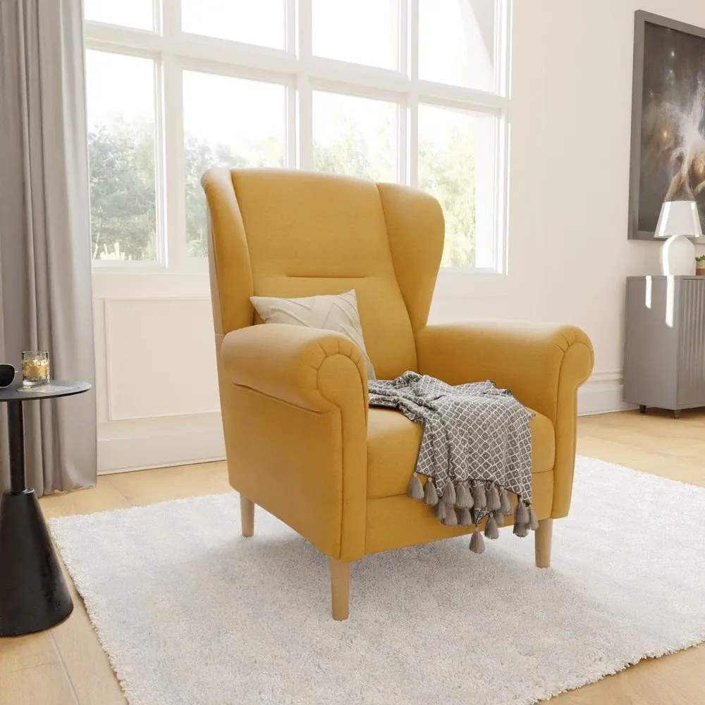 Fotoliu galben wing Swan – Ropez