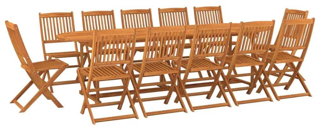 3086981 vidaXL Set mobilier de grădină 13 piese 280x90x75cm, lemn masiv acacia