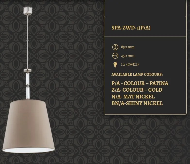 Lustra eleganta realizata manual Sparone
