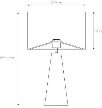Lucide 10501/81/30 - Lampă de masă VELVET 1xE27/40W/230V