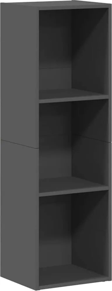 vidaXL Bibliotecă/Dulap TV gri extralucios 36x30x114 cm lemn prelucrat