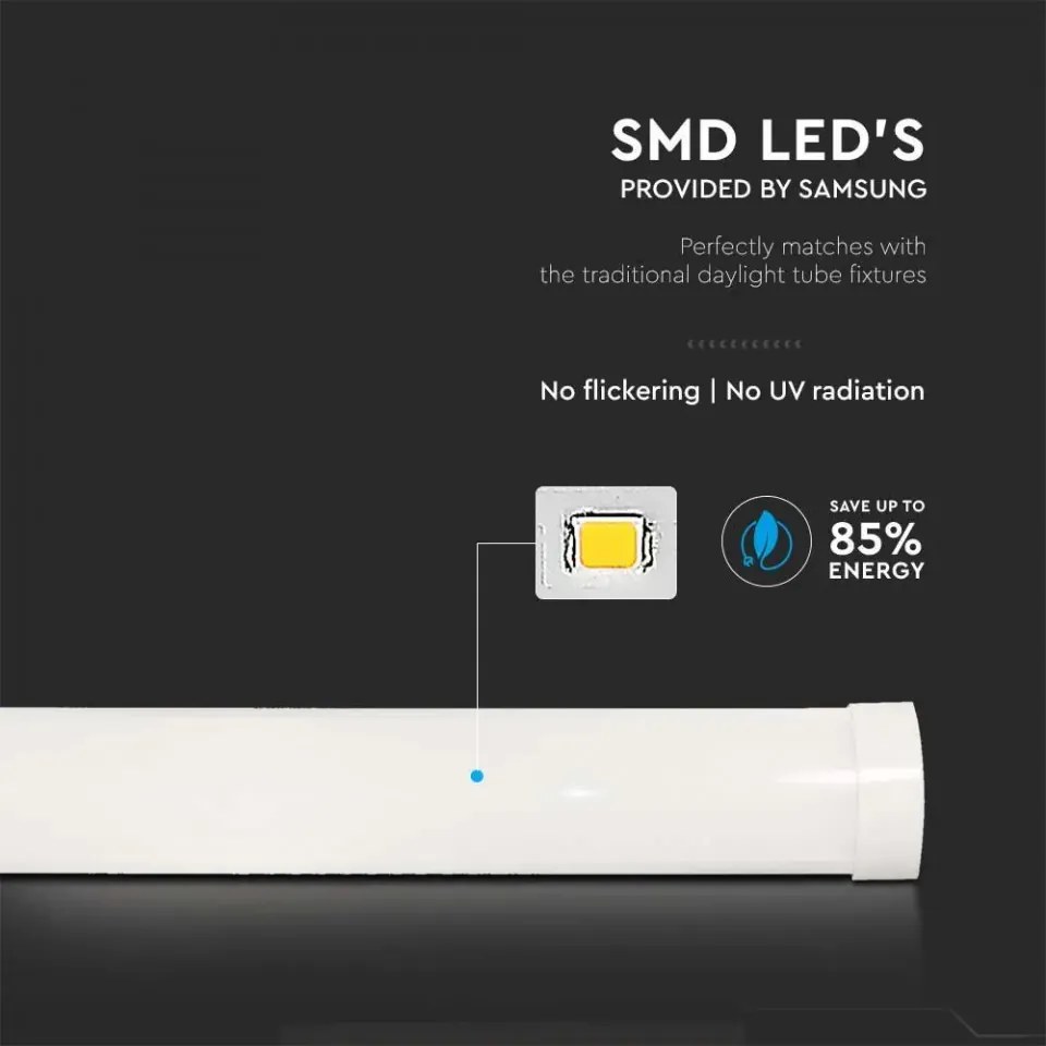 Corp de iluminat liniar cu LED cip SAMSUNG 20W, 2400 lm, V-TAC, 60cm, lumina rece
