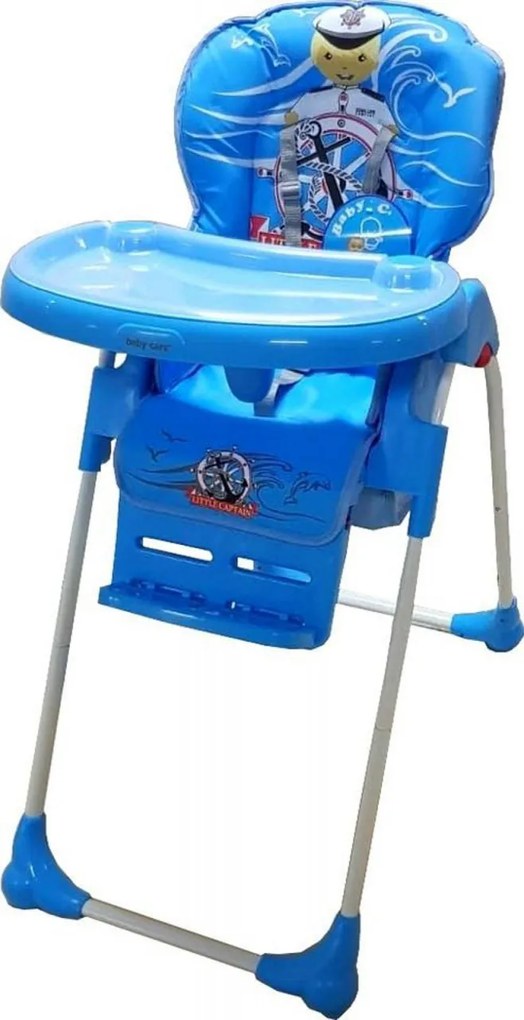 Scaun de masa pentru copii si bebe Baby Care™ CC reglabil in 3 trepte,pliabil, centura de siguranta, sezut comfortabil, masuta detasabila, pozitie