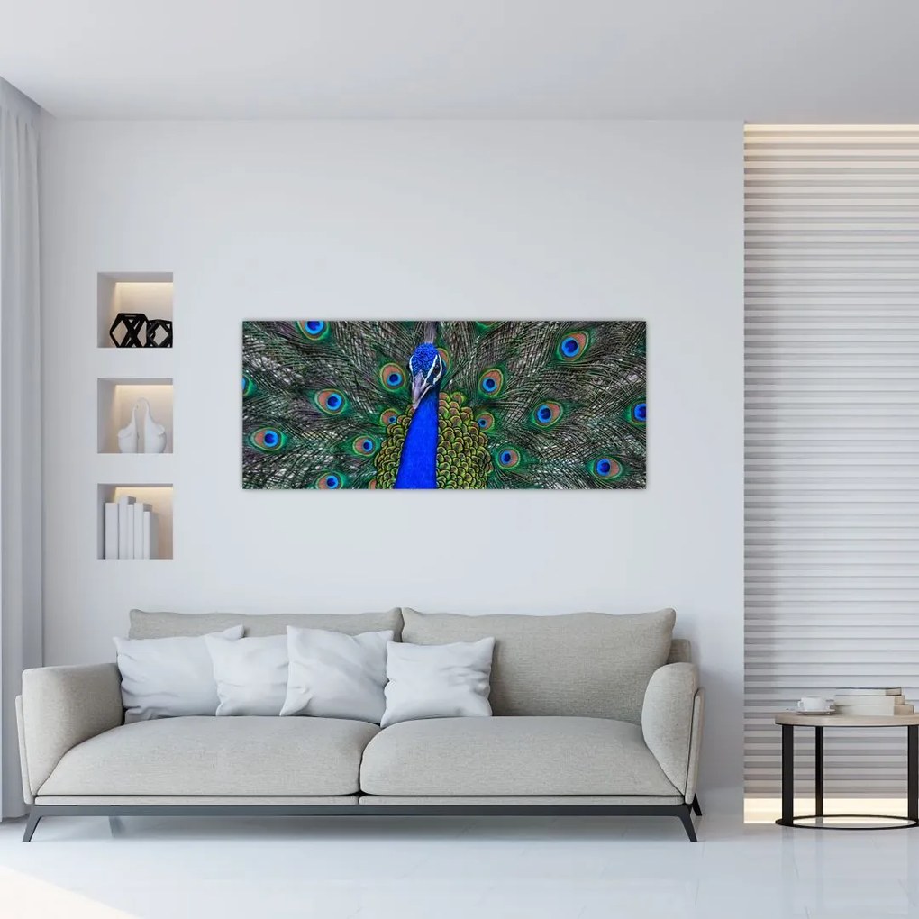 Tablou - Păun (120x50 cm)