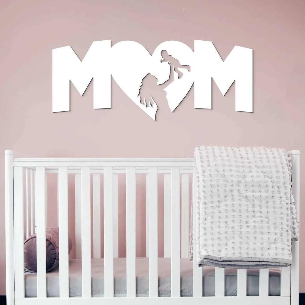 DUBLEZ | Cadou pentru mamă - Tablou din lemn - Mom