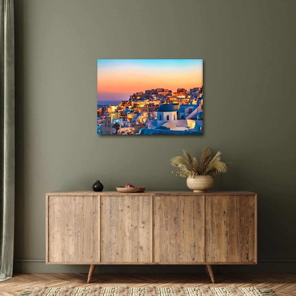 Tablou - Santorini în amurg (70x50 cm)