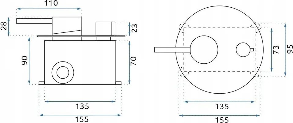 Baterie de cada Incastrata Rea Lungo cupru + BOX