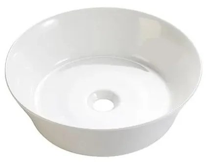 Bathco 4087 - Lavoar pentru montare pe blat VOLTA, Ø 42 cm, porțelan, alb