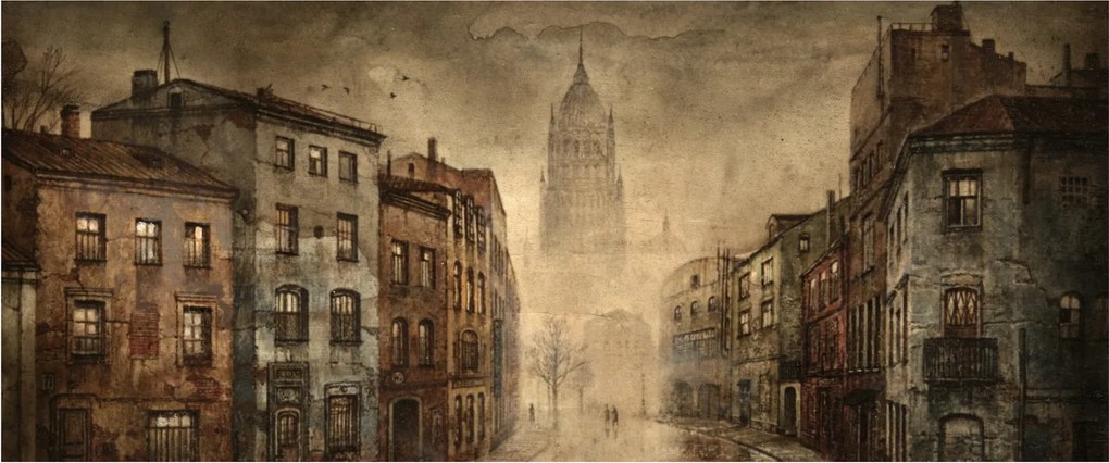 Tablou - Pictura orașului (120x50 cm)