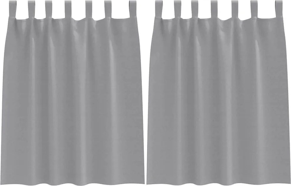 vidaXL Perdele Opaque cu Inel 2 pcs Gri deschis 140 x 140 cm Poliester