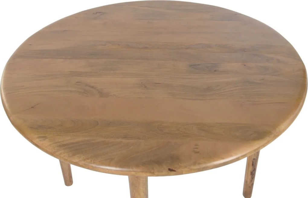 Masă rotundă din lemn de mango, 115×76 cm, „Natural"