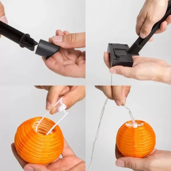 Instalație LED solară 10xLED/1,2V 3,7m IP44 multicolor