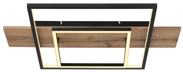 Globo 67289D - Plafonieră LED dimabilă VANNI LED/24W/230V maro/negru