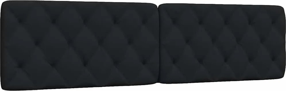 vidaXL Pernă pentru tăblie de pat, negru, 200 cm, material textil