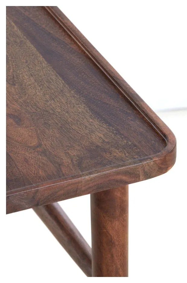 Masă consolă maro din lemn masiv de acacia 30x140 cm Qiano – Light &amp; Living