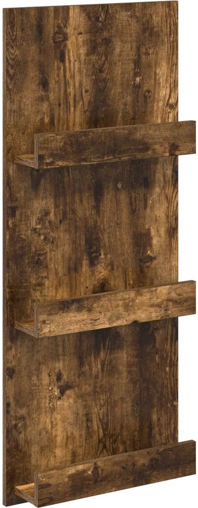 vidaXL Raft pentru reviste cu raft Stejar fumuriu 43 x 11 x 102 cm