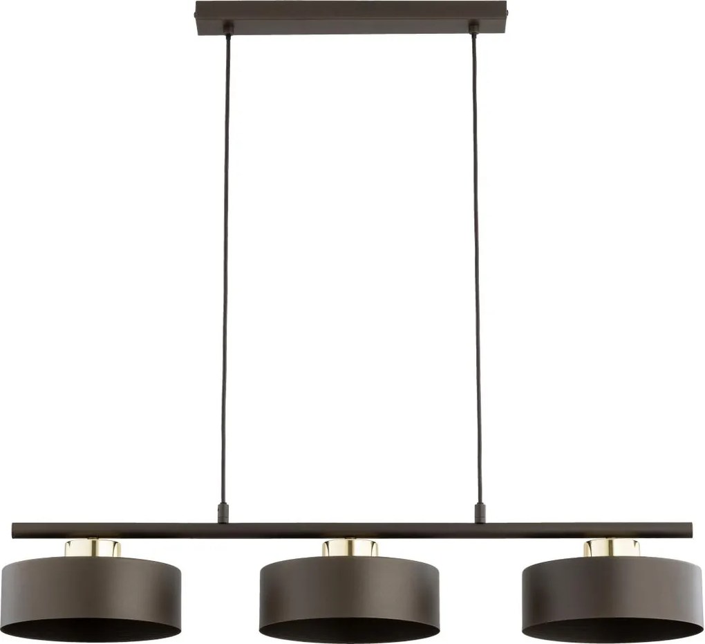 Lustră suspendată pe cablu SELIA 3xE27/15W/230V, maro