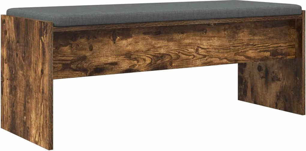 vidaXL Bancă pentru hol cu pernă Stejar fumuriu 103 x 38 x 40 cm