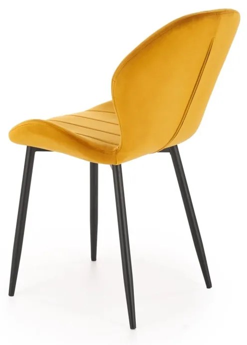 Scaun K538 velvet mustariu H85 cm