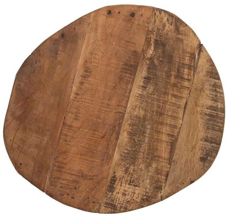 Masuta de cafea din lemn reciclat, 40 cm, aspect rustic