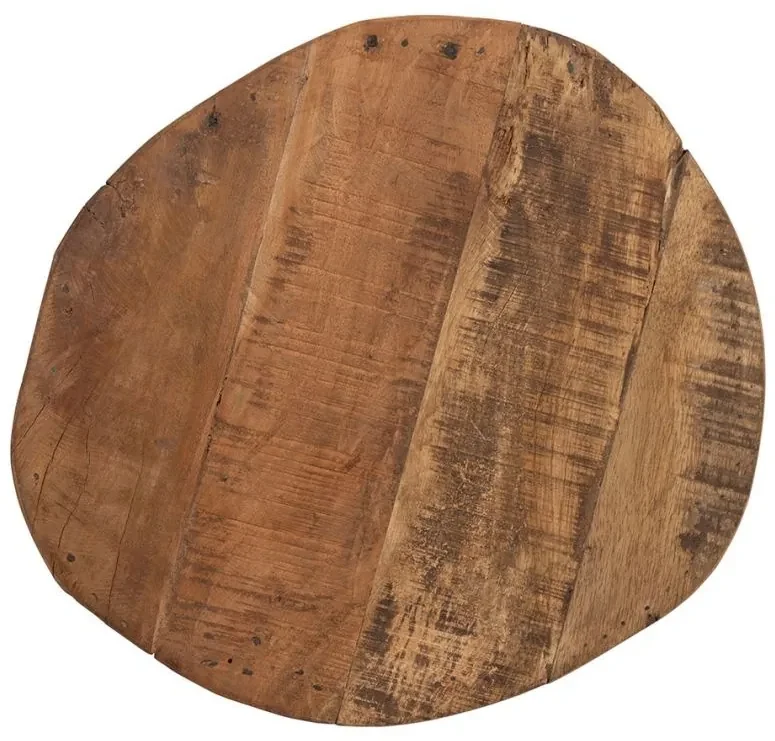 Masuta de cafea din lemn reciclat, 40 cm, aspect rustic