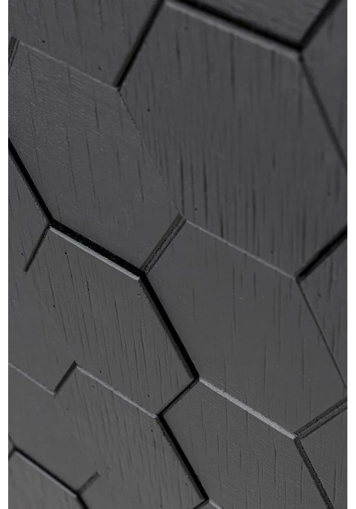 Comodă neagră joasă din lemn de pin 135x90 cm Linc – White Label