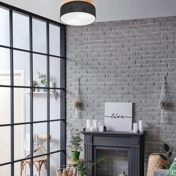 Plafonieră Brilagi BELLADONNA 2xE27/15W/230V d. 40 cm negru/pin