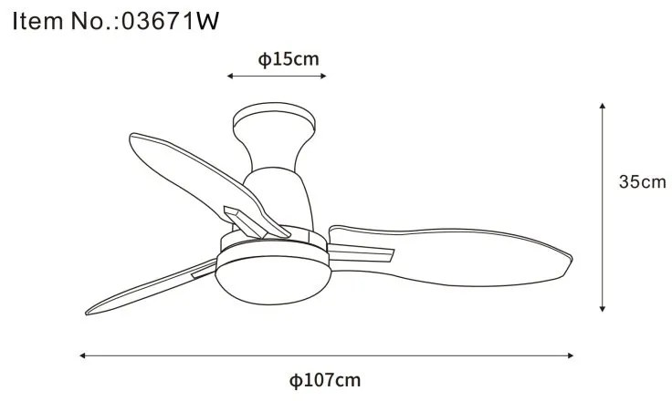 Lustra LED cu ventilator si telecomanda GALE alb 03671W GL
