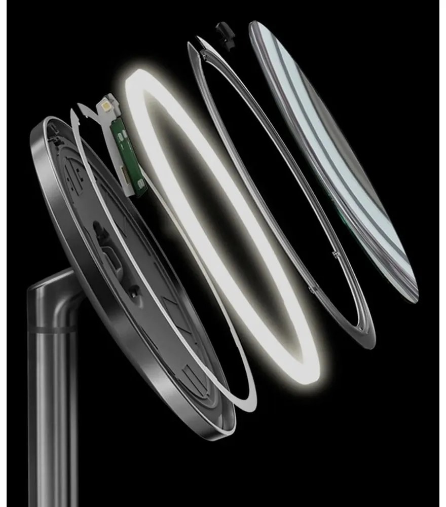 Oglindă cosmetică (5x) cu led/de mărire ø 25 cm Sensor Trio Max – simplehuman