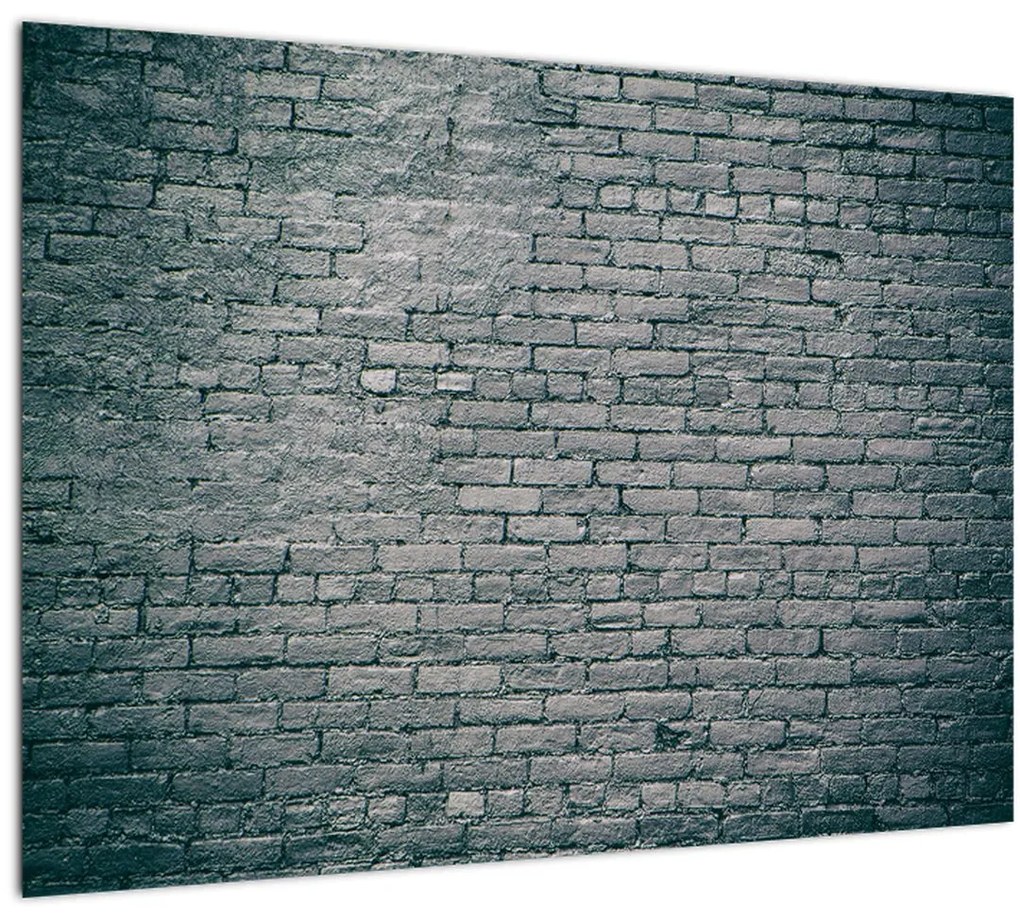 Tablou pe sticlă cu perete din cărămidă (70x50 cm)