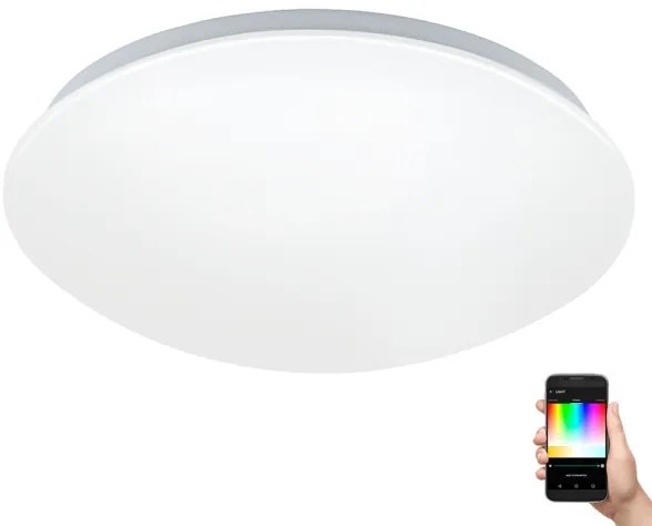 Eglo 33219 - Plafonieră LED RGB GIRON-C, LED/17W/230V, Ø 30 cm, alb