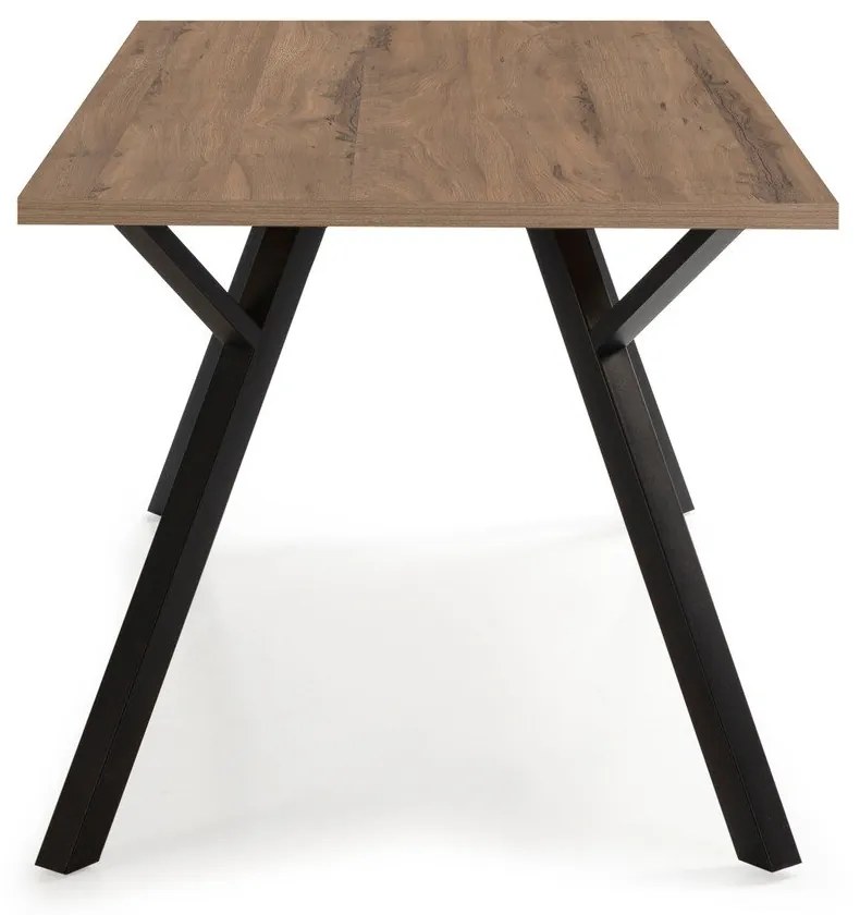 Masă de dining cu blat cu aspect de lemn de nuc 90x160 cm Paola – Marckeric