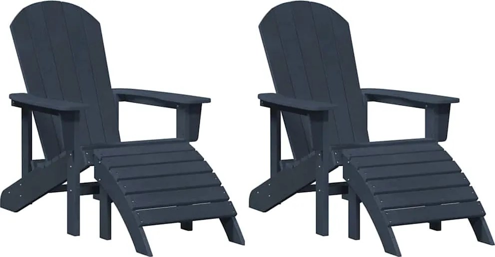 vidaXL Scaun pentru Grădină 2 pcs Bleumarin 83 x 74 x 92 cm