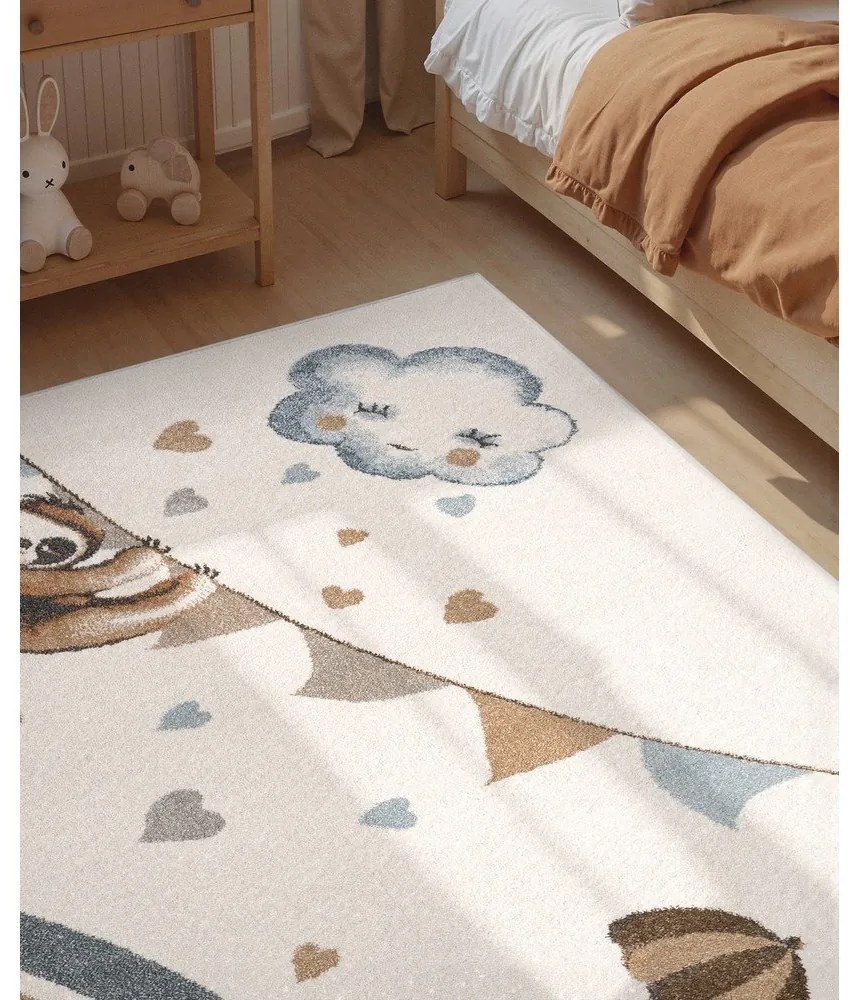 Covor pentru copii crem 160x230 cm Walk like an Elephant Rainy Party – Villeroy&amp;Boch