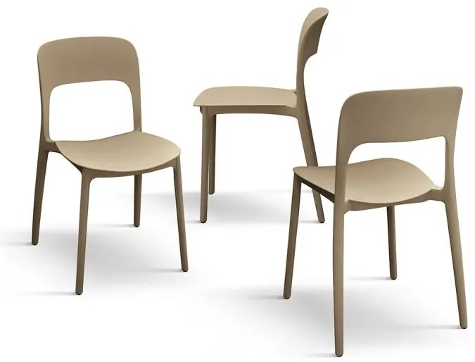 Set 4 scaune ROSINNA -POLIPROPILENA- HORECA - GALBEN - 4 BUCATI