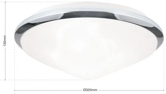 Plafoniera diametru 32cm, Rima chrome NU 9-310/32 chrom OR