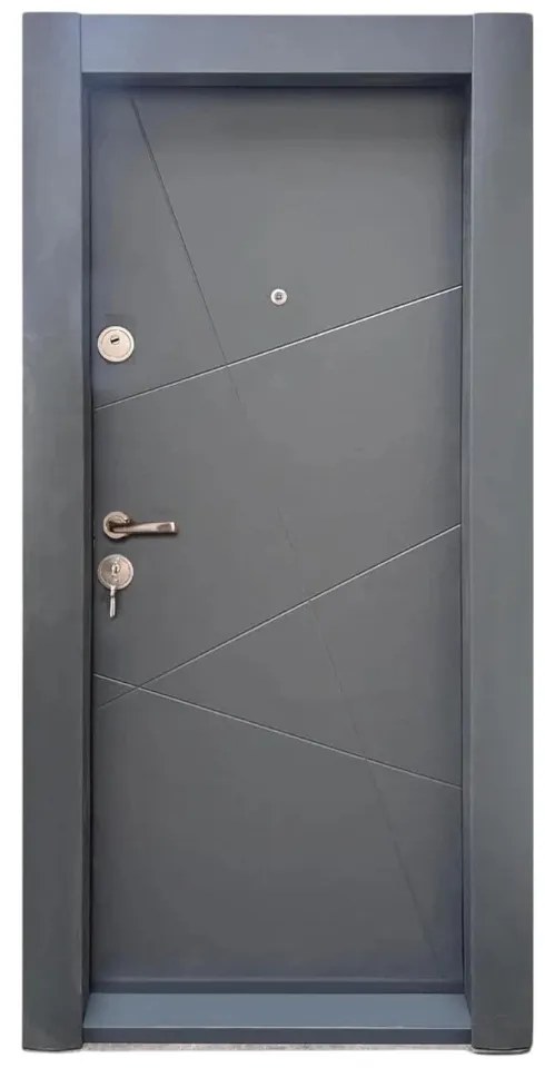 Usa metalica de apartament cu izolatie si vizor Novo Doors First Class NDS15, Cu toc imbracat si folie PVC, Deschidere Stanga Dreapta, Dimensiune