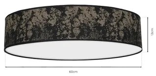 Plafonieră SATINO 3xE27/60W/230V neagră/aurie