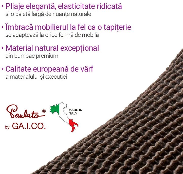 Huse bielastice COSTINA tutunului canapea cu otoman stânga (l. 170 - 300 cm)