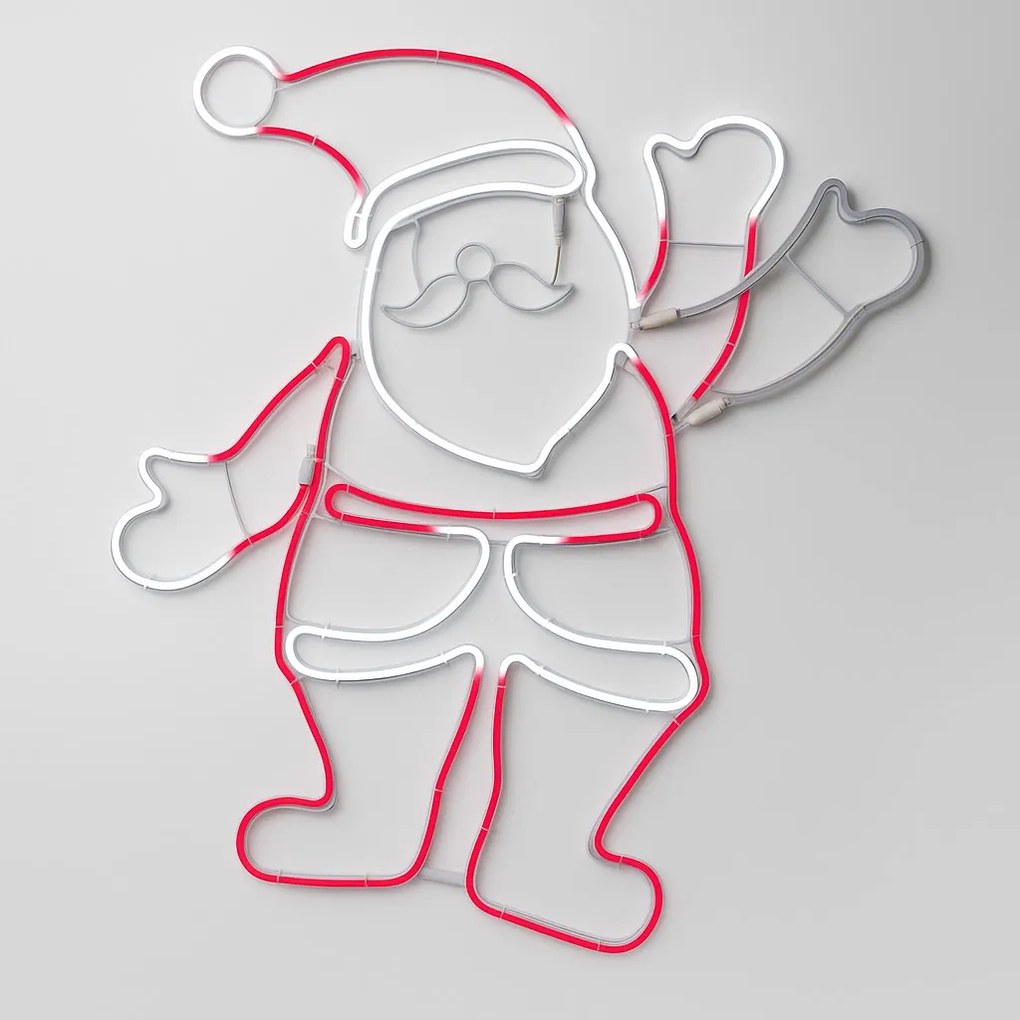 Decorațiune de Crăciun LED, Moș Crăciun, 55 x 61 cm