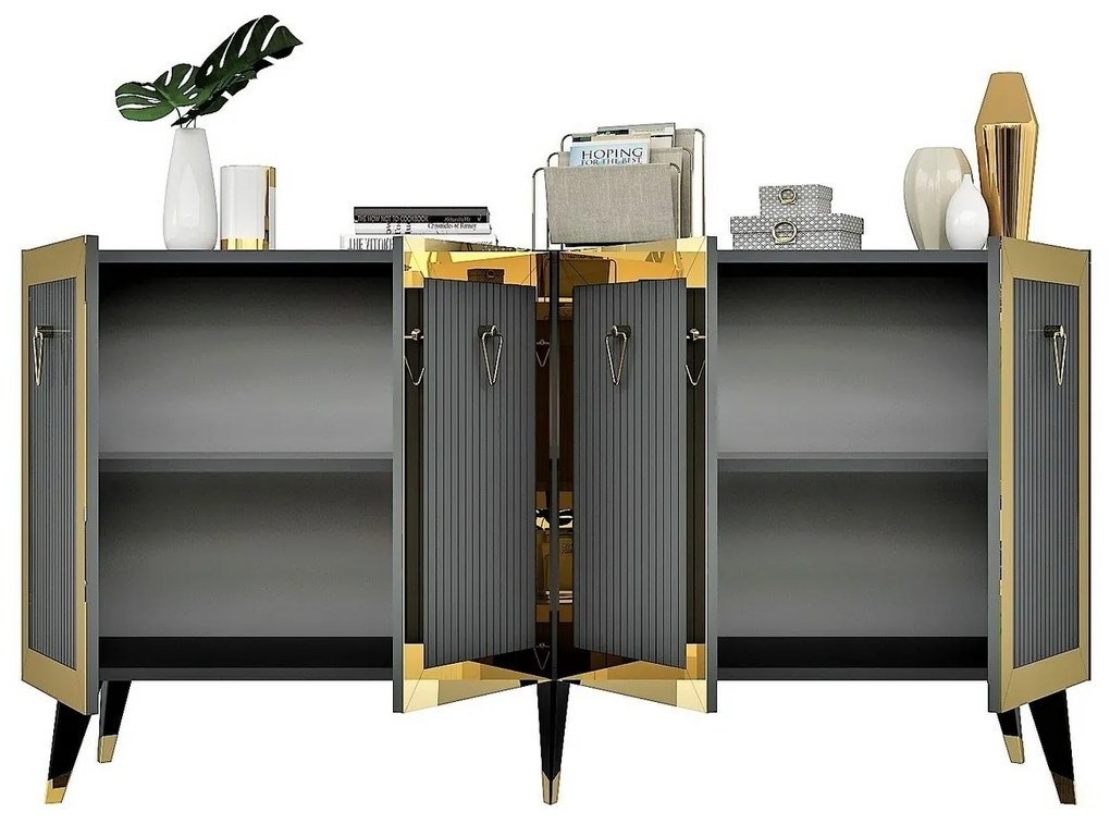 Dulap Bare Anthracite and Gold