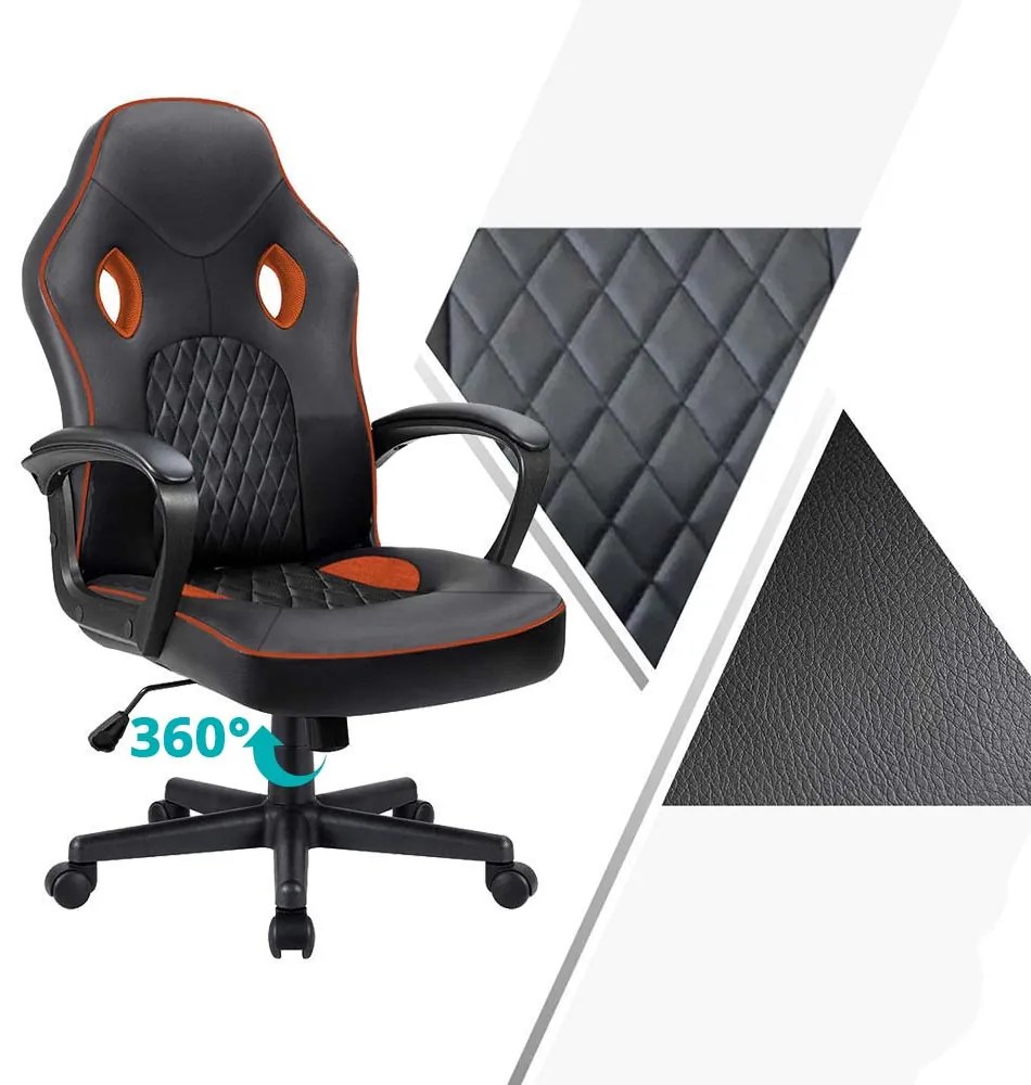 Scaun gamer cu spatar matlasat in 3 culori - basic