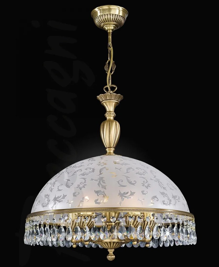 Lustra design clasic realizata manual din alama si Cristal Scholer 6200