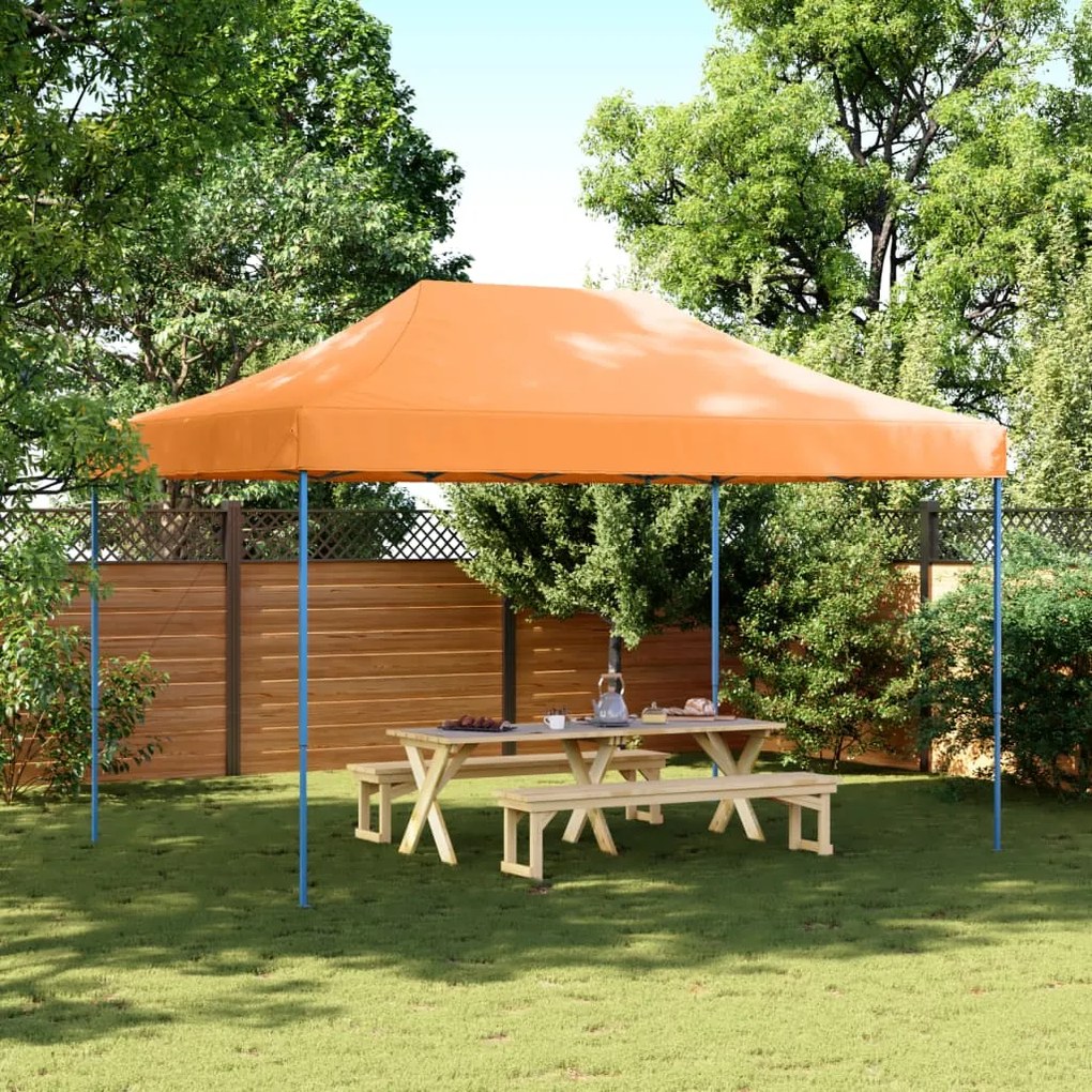 vidaXL Cort de petrecere pliabil Pop-Up, portocaliu, 440x292x315 cm